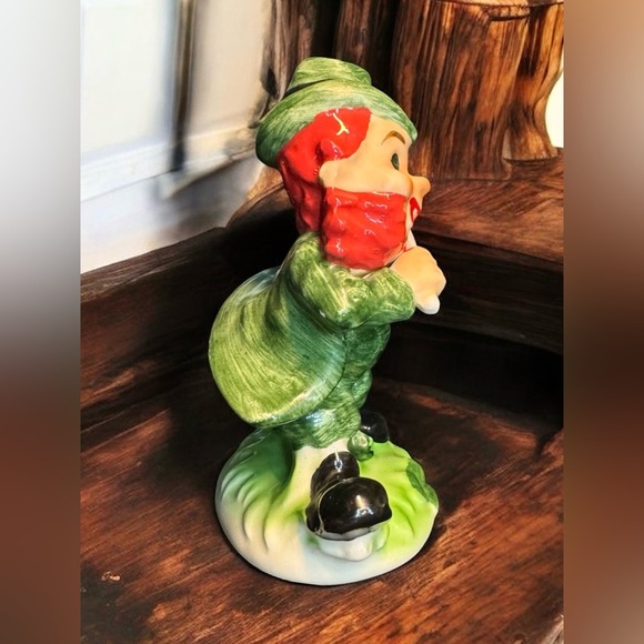 Vintage Lefton Irish Leprechaun Fiddler Figurine - Picture 6 of 8